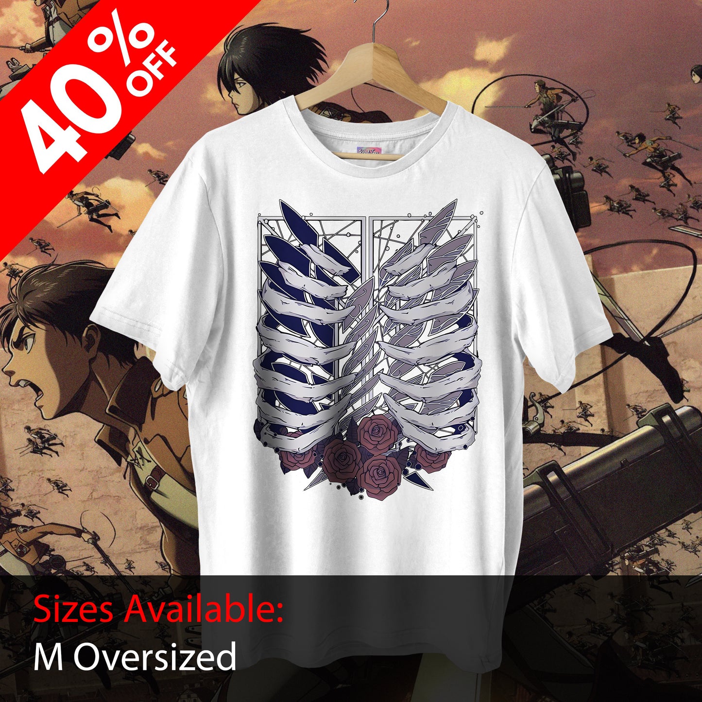 CS AOT Ribcage Emblem Oversized Tee