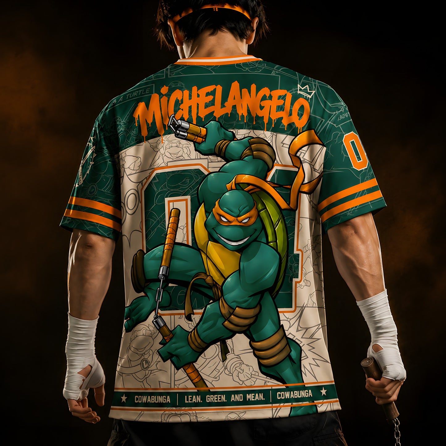 Michelangelo: Nunchuck Mode Oversized Jersey