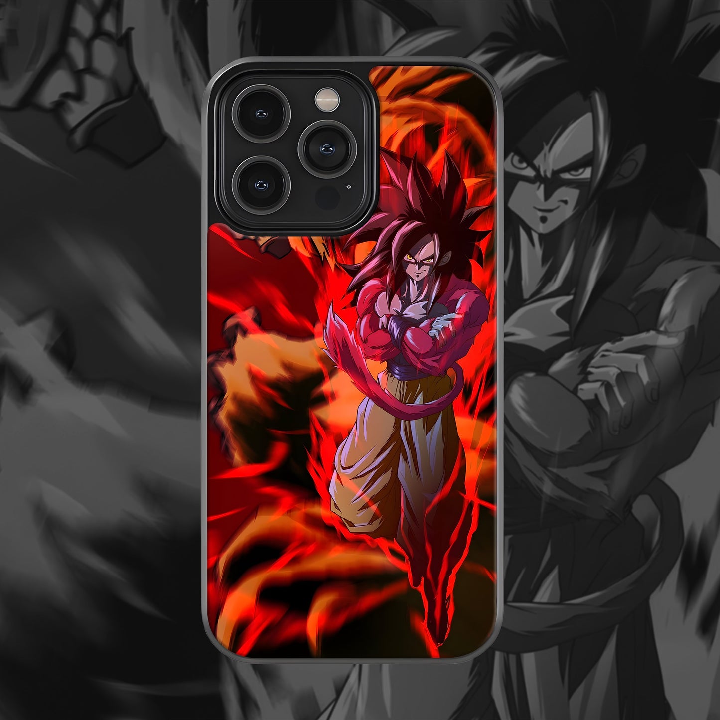 Goku SSj Red Mobile Glass Case