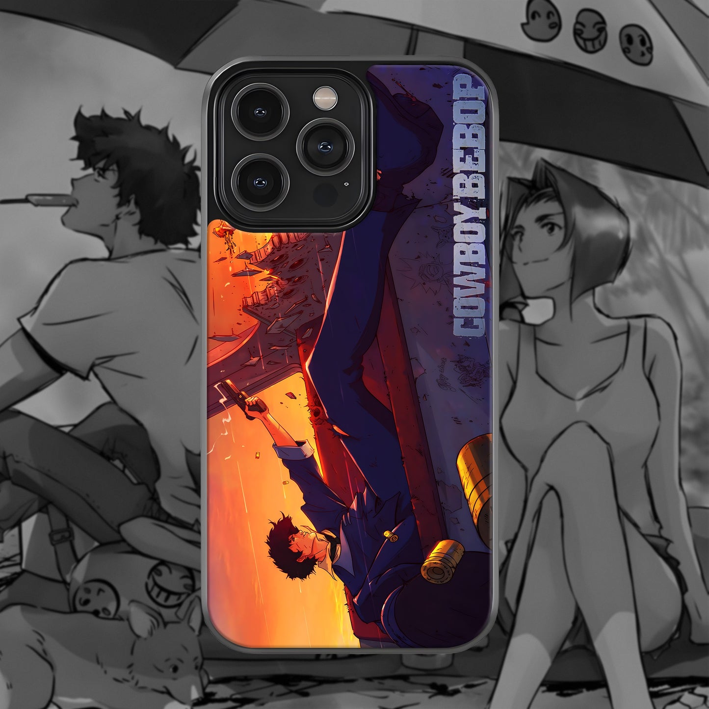 Cowboy Bebop Gunshot Mobile Glass Case