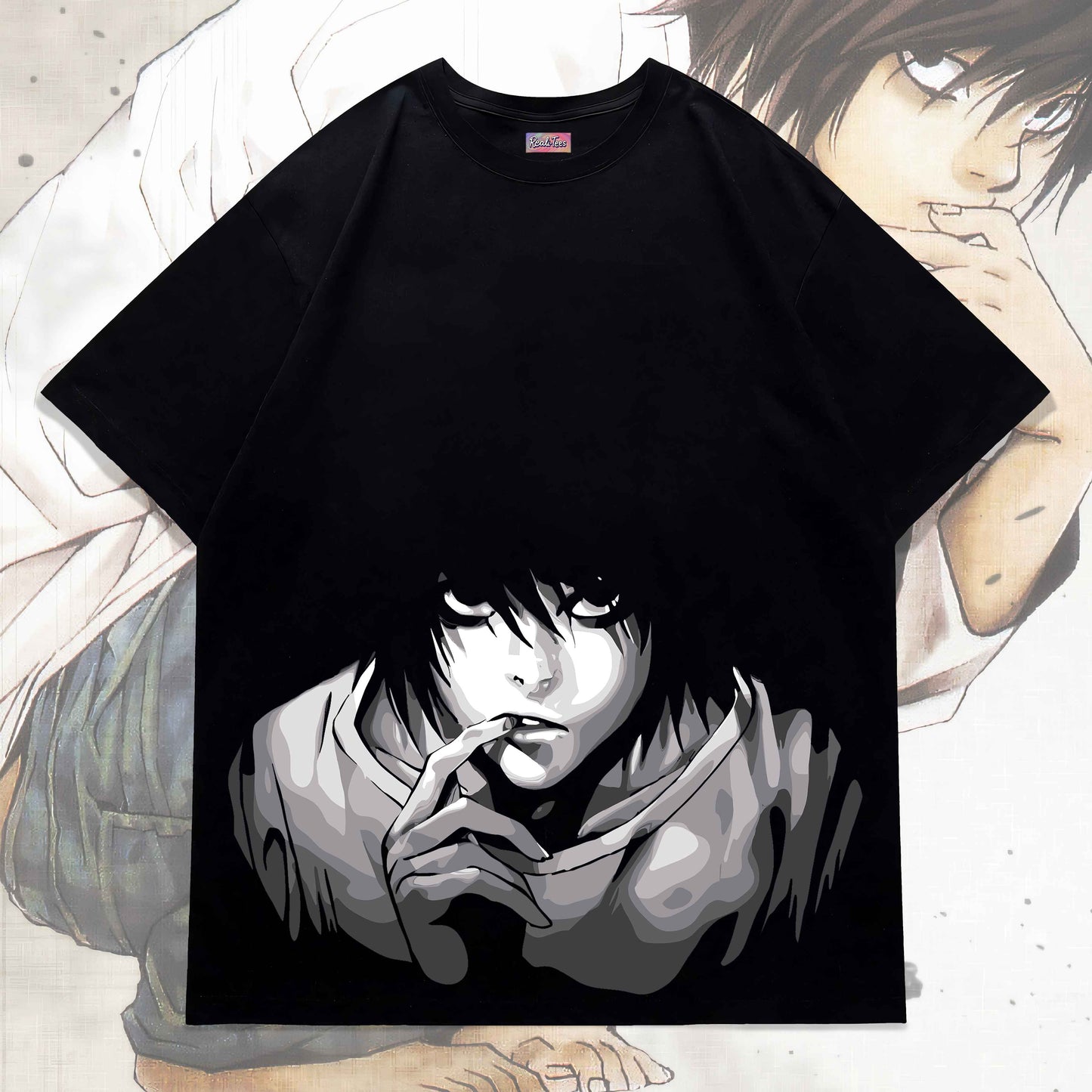 Death Note L Portrait Oversized Tee