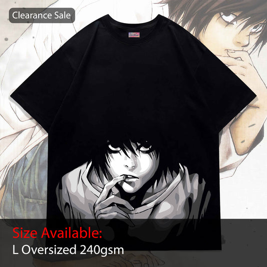 CS Death Note L Portrait Oversized Tee