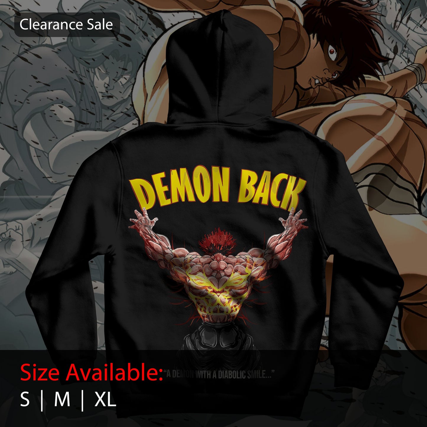 CS Baki Hanma Demon Back Hoodie