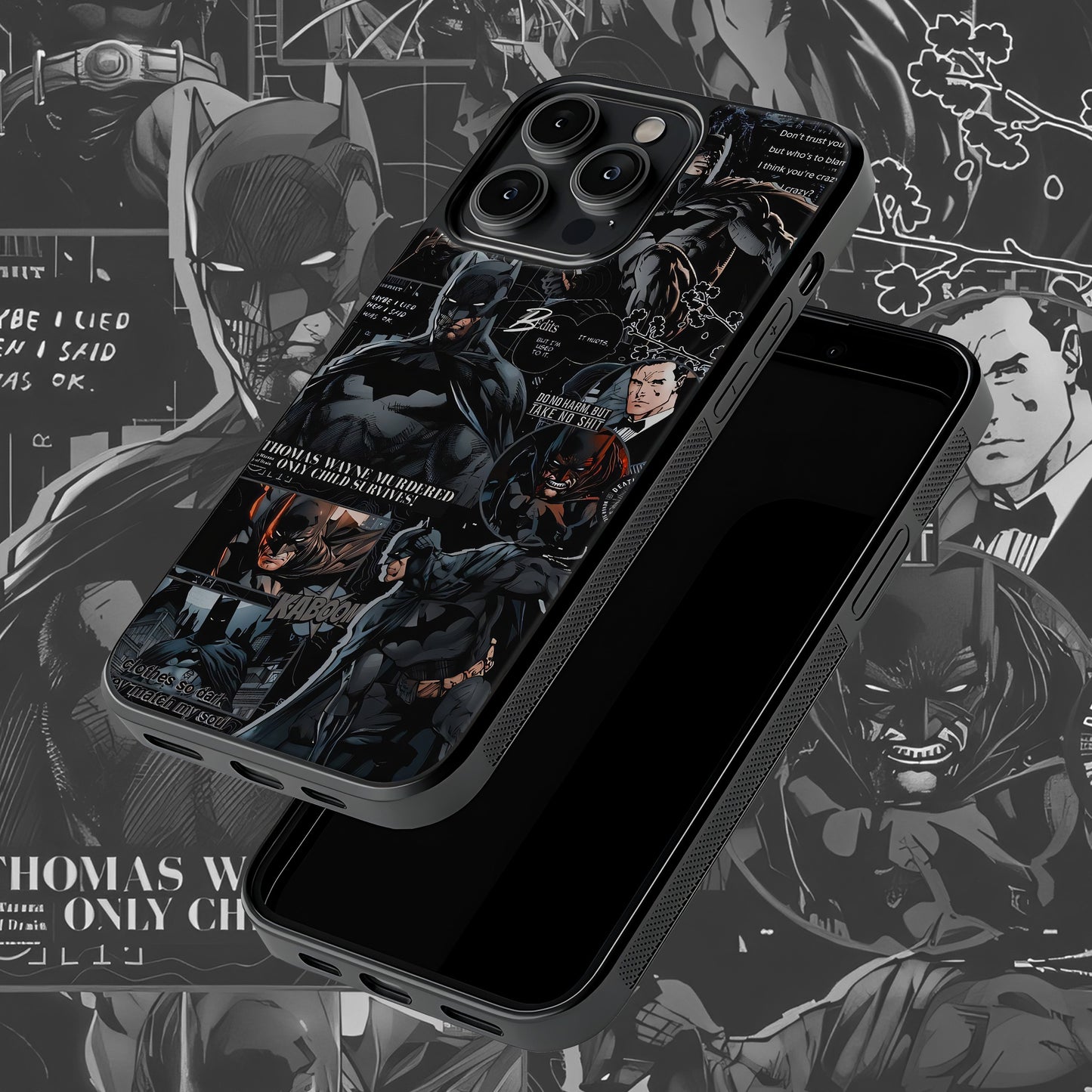 Batman Collage Mobile Glass Case