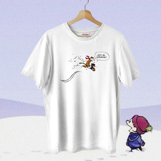 Calvin & Hobbes - Lets go exploring Tee