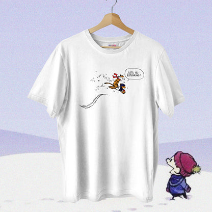 Calvin & Hobbes - Lets go exploring Oversized Tee