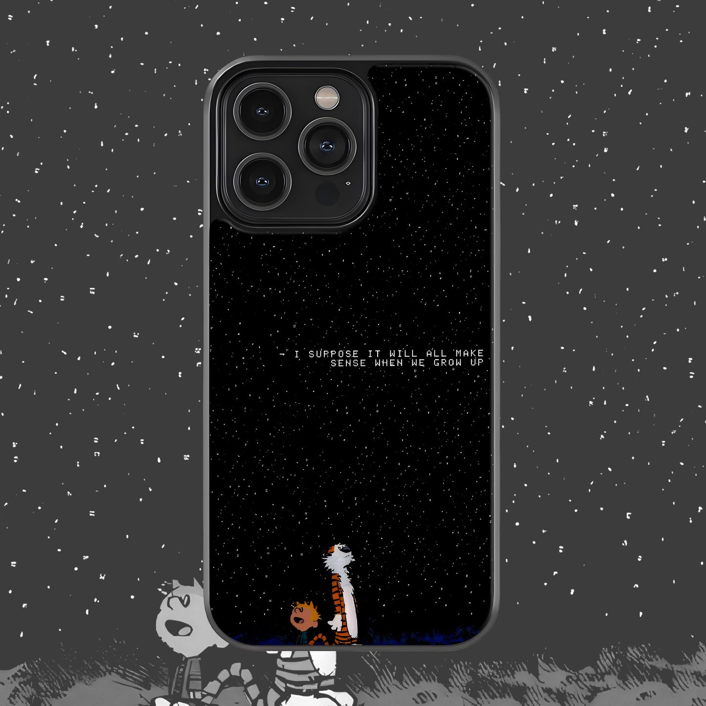 Calvin & Hobbes Stars Mobile Glass Case