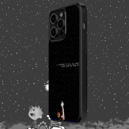 Calvin & Hobbes Stars Mobile Glass Case