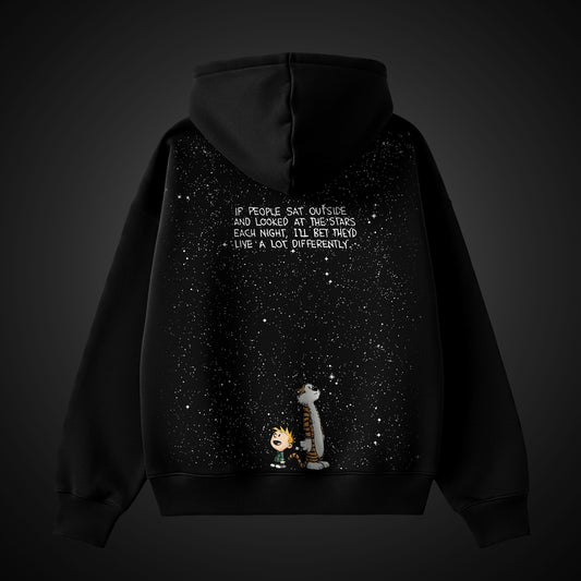Calvin & Hobbes "Stars" Oversized Hoodie