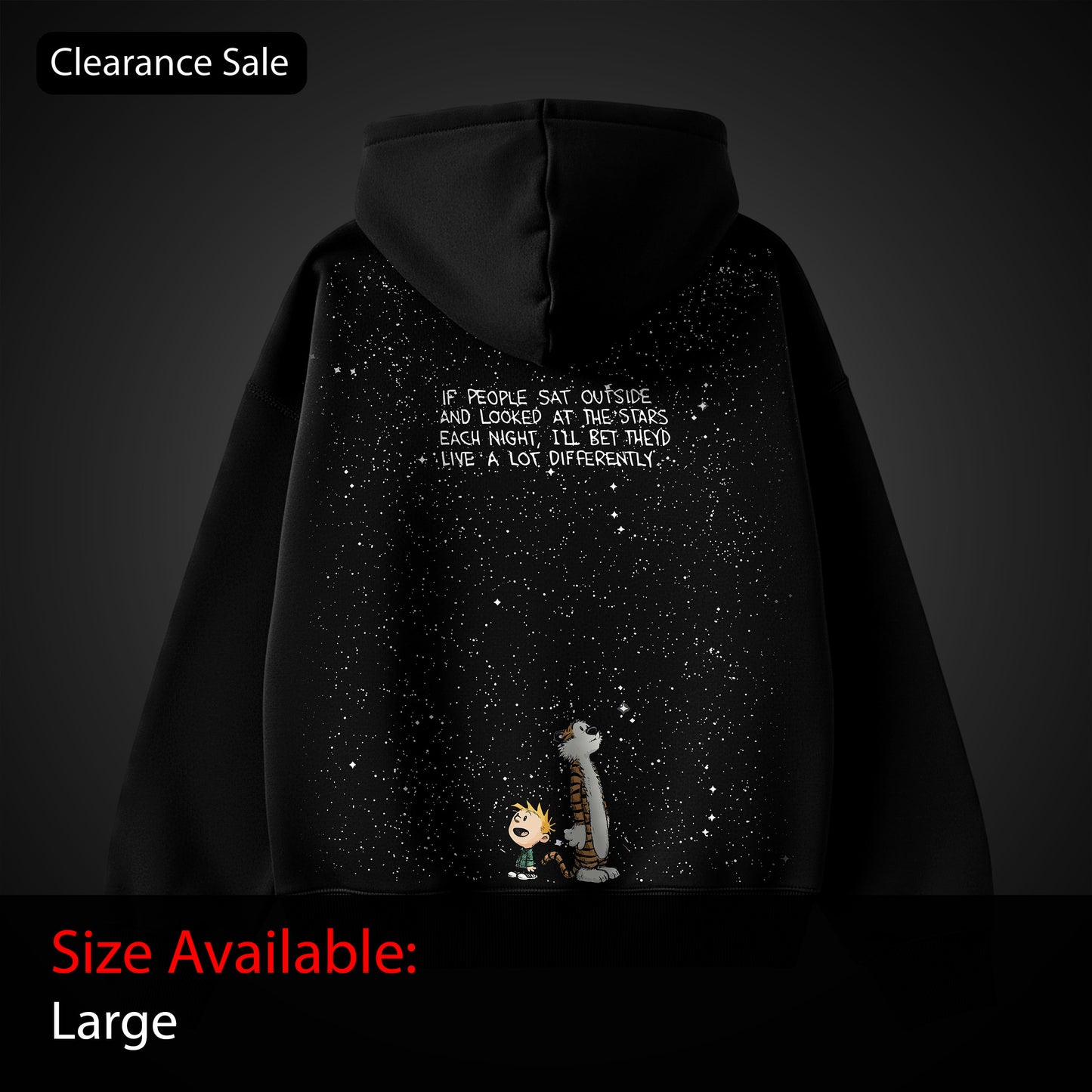 CS Calvin & Hobbes "Stars" Oversized Hoodie