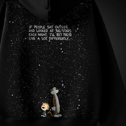 Calvin & Hobbes "Stars" Oversized Hoodie