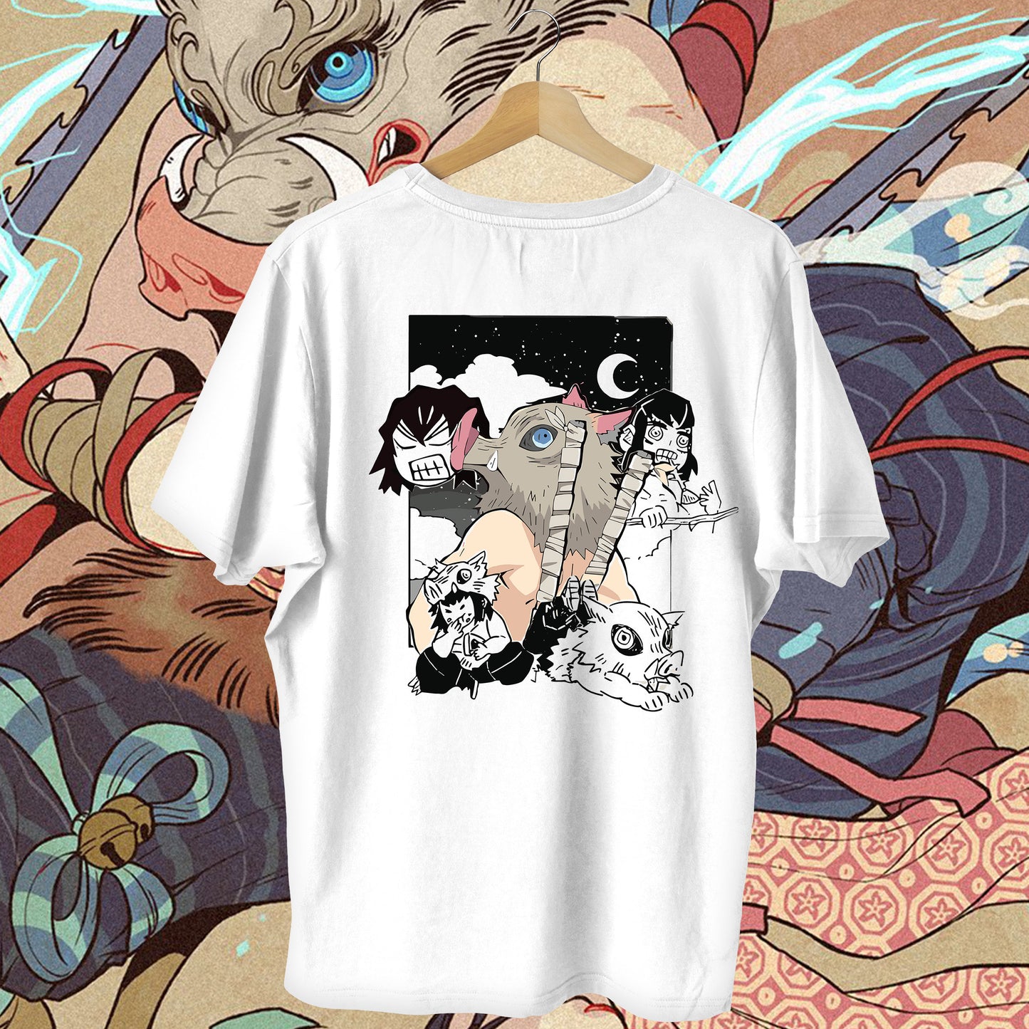 Demon Slayer Inosuke Montage Oversized Tee