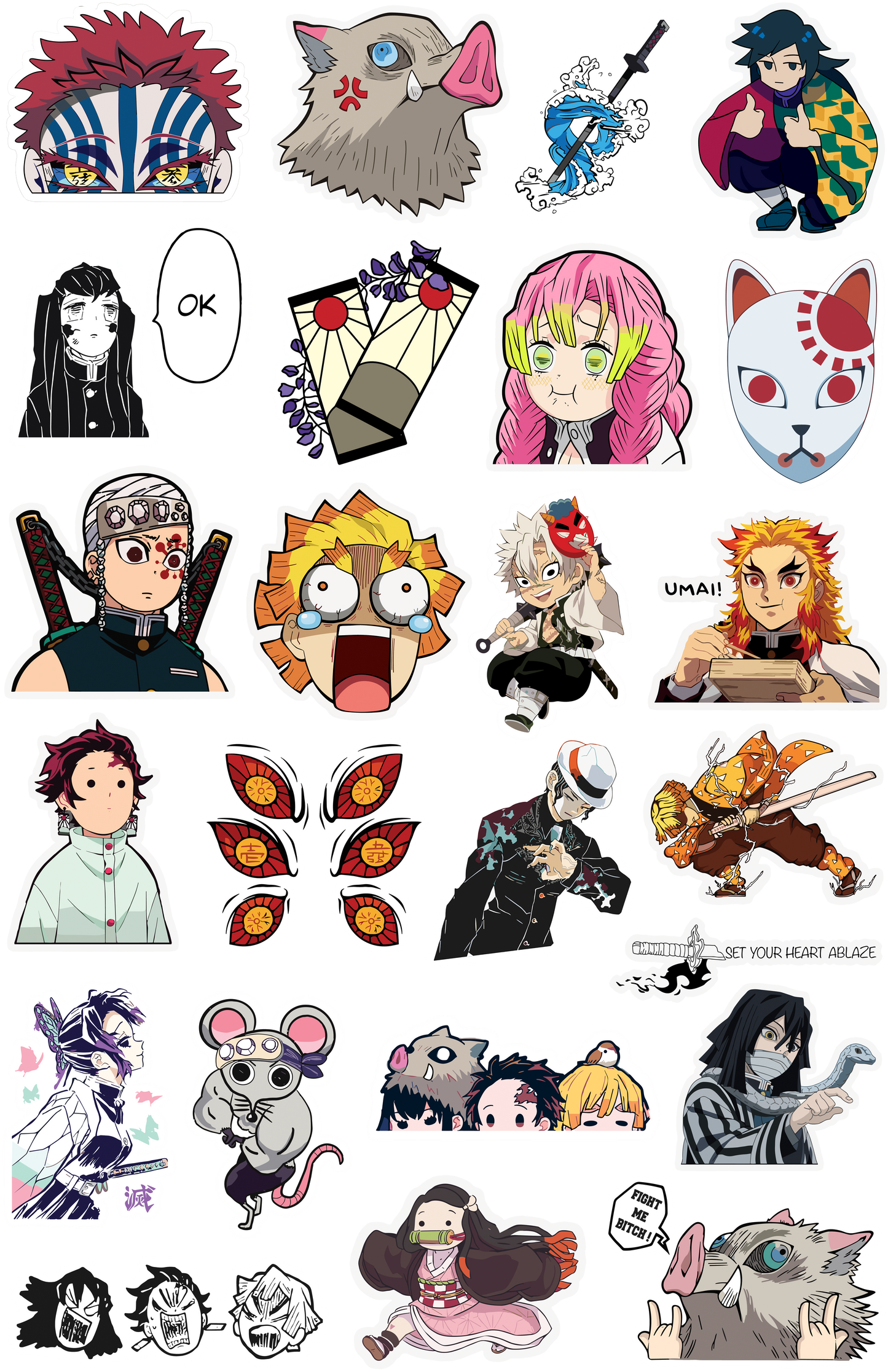 Demon Slayer Stickers