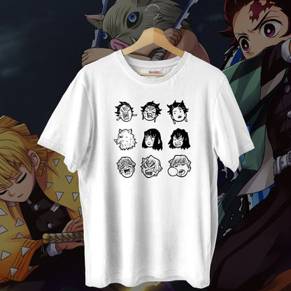 Demon Slayer Trio Faces Oversized Tee