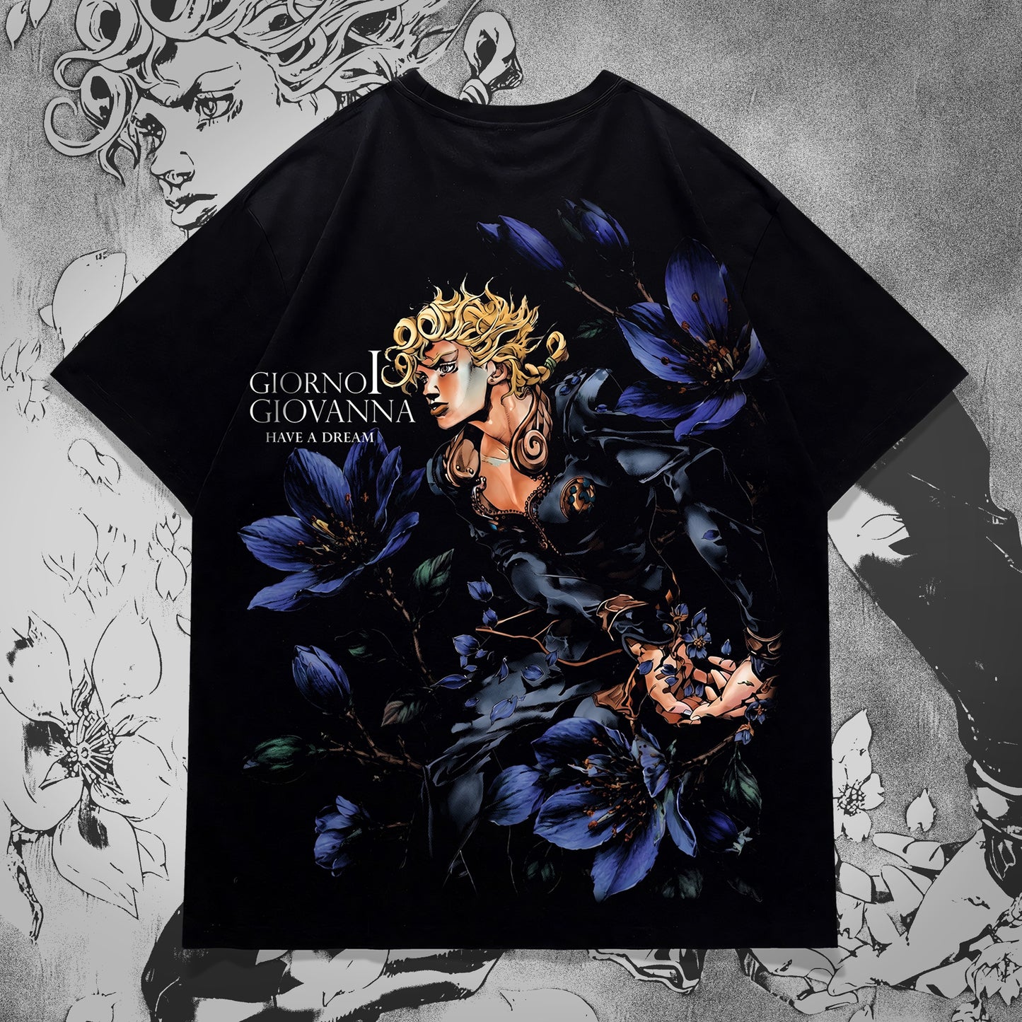 Giorno Giovanna Midnight Blue Floral Oversized Tee