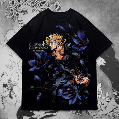 Giorno Giovanna Midnight Blue Floral Oversized Tee