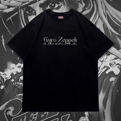 Gyro Zeppeli Steel Ball Run Floral Tee
