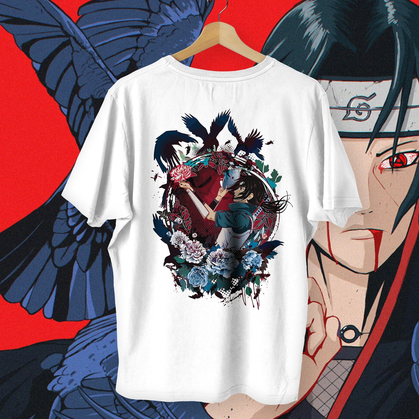 Itachi Flowers Oversized Tee