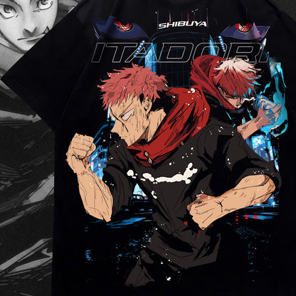 Itadori "Sparks O' Black" Oversized Tee
