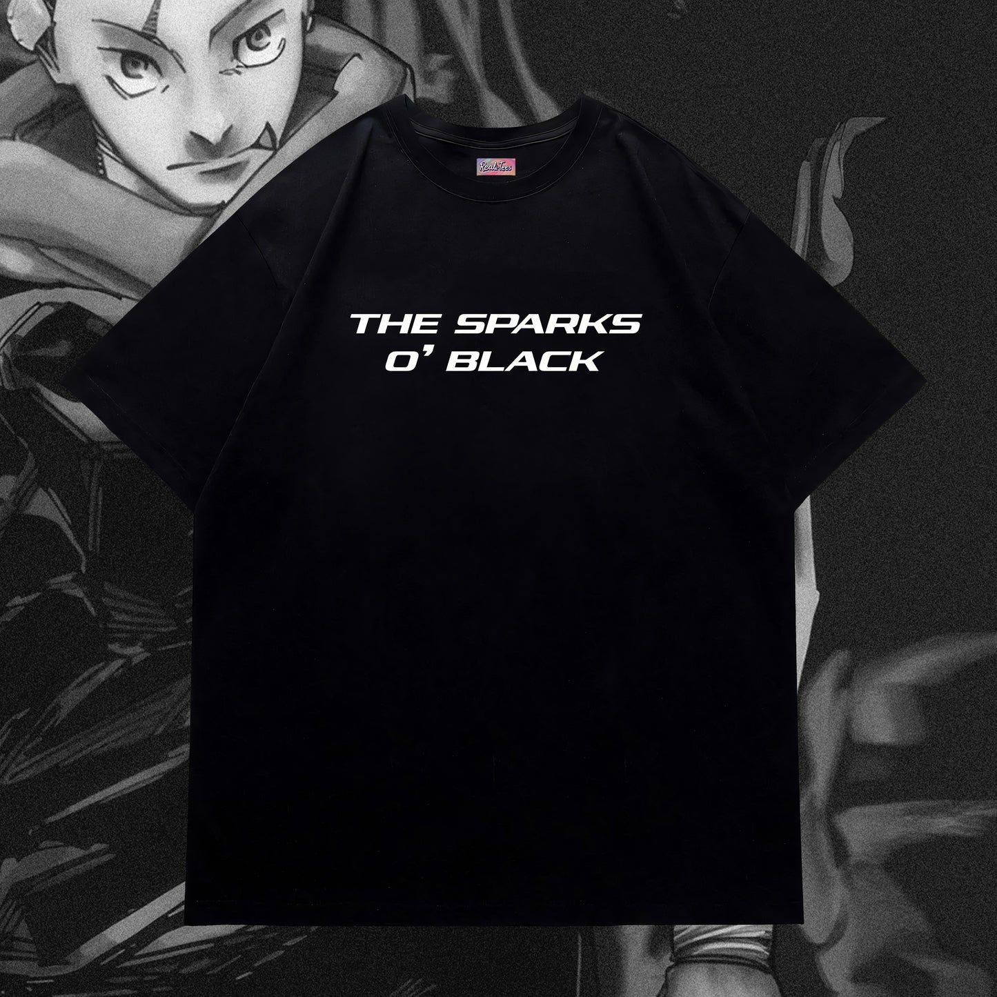 Itadori "Sparks O' Black" Oversized Tee