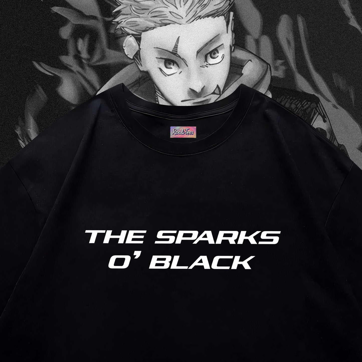 Itadori "Sparks O' Black" Oversized Tee
