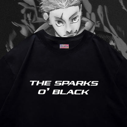 Itadori "Sparks O' Black" Oversized Tee