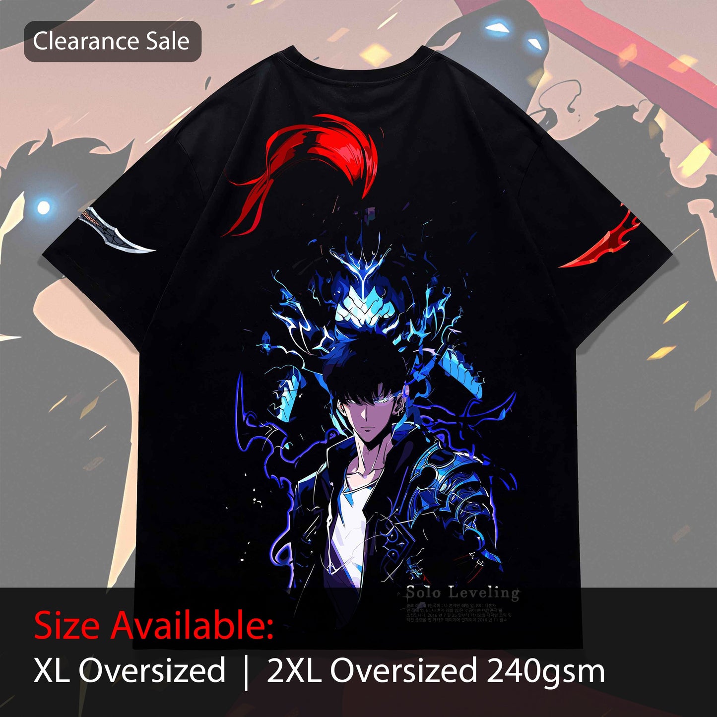 CS Solo Leveling Jinwoo & Igris Oversized Tee