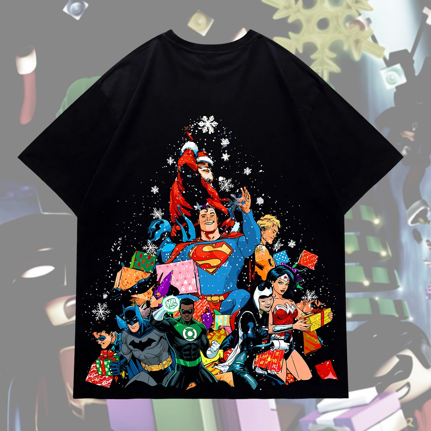 Justice League "Happy Holidays" Tee