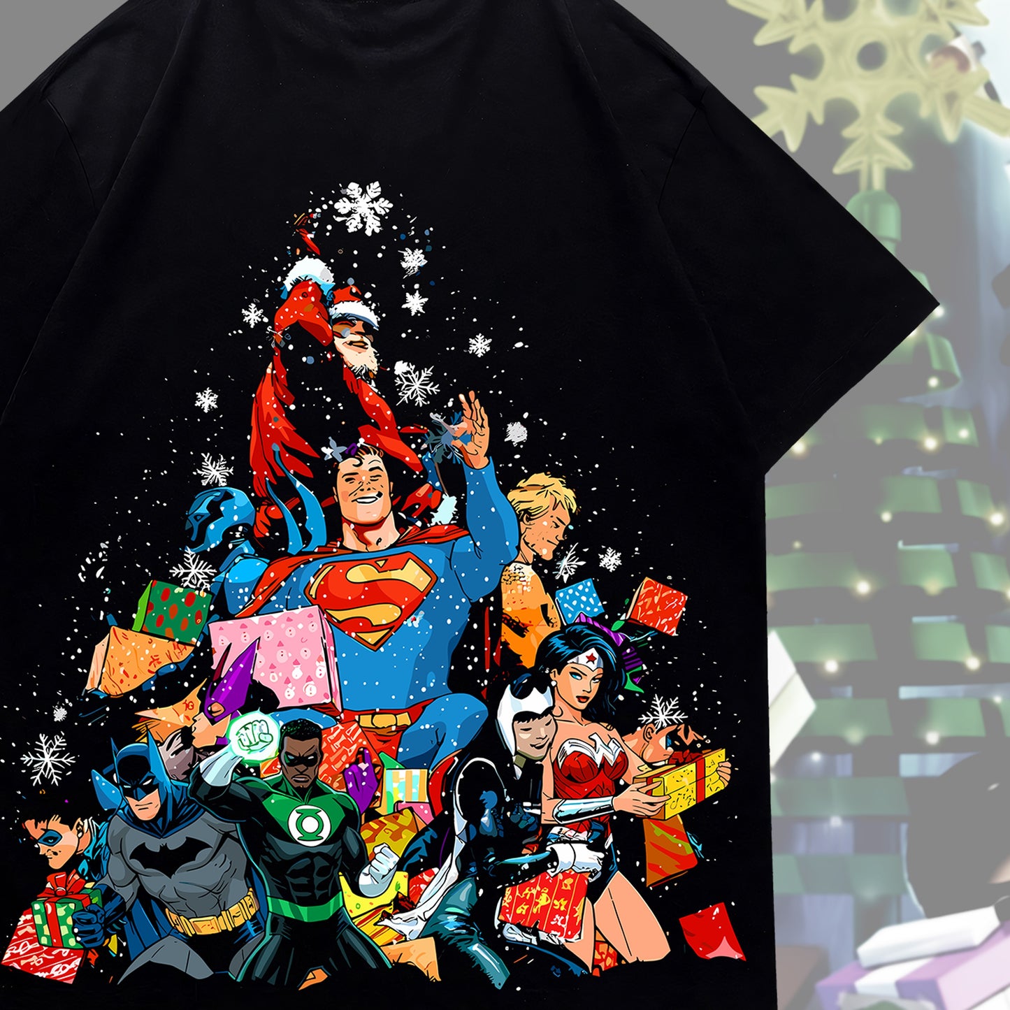 Justice League "Happy Holidays" Tee