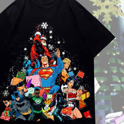 Justice League "Happy Holidays" Tee