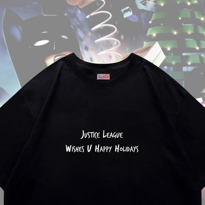 Justice League "Happy Holidays" Tee