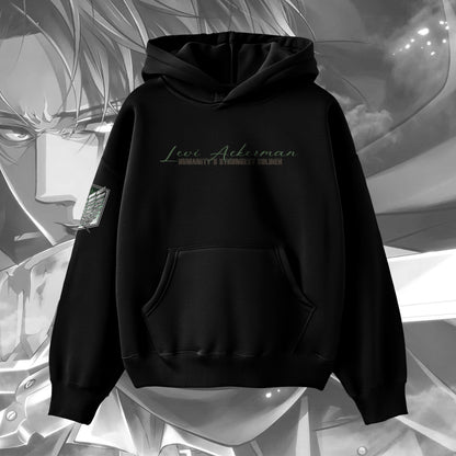 Levi Ackerman "Humanity's Strongest Soldier" Oversized Hoodie