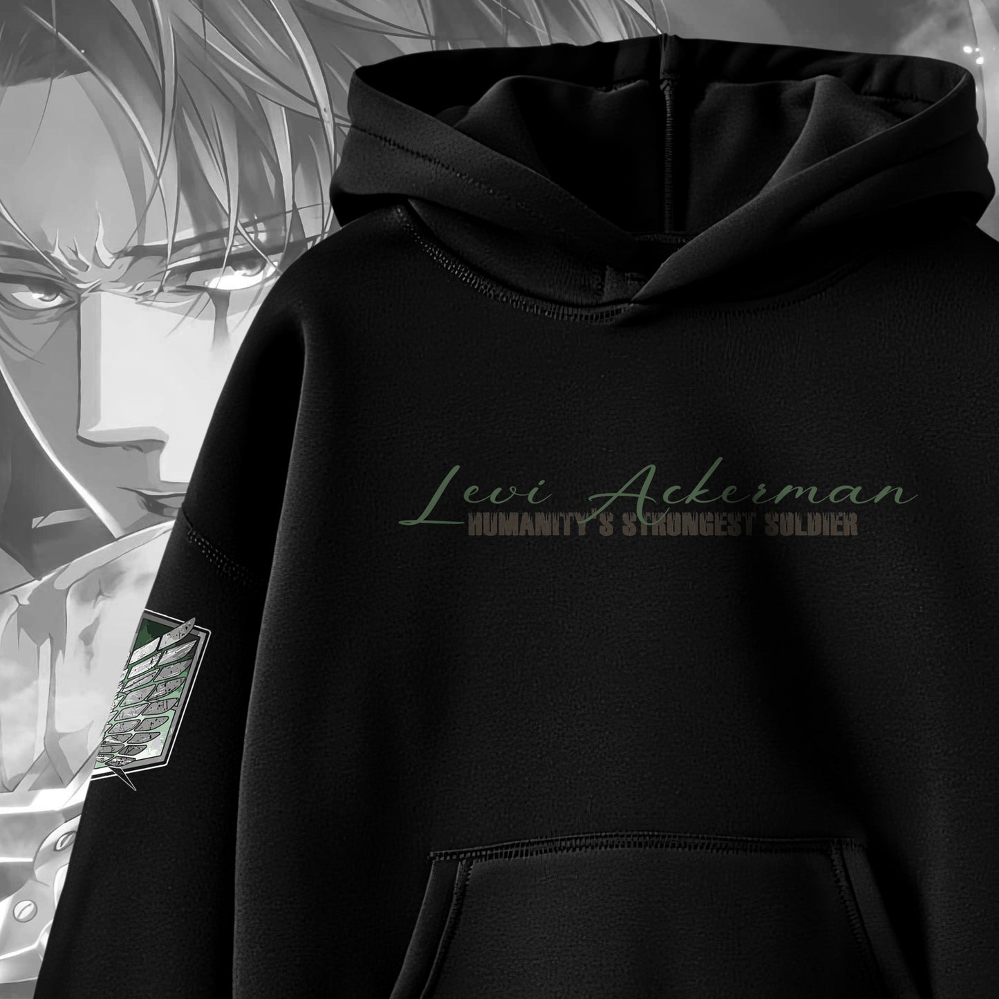 Levi Ackerman "Humanity's Strongest Soldier" Oversized Hoodie