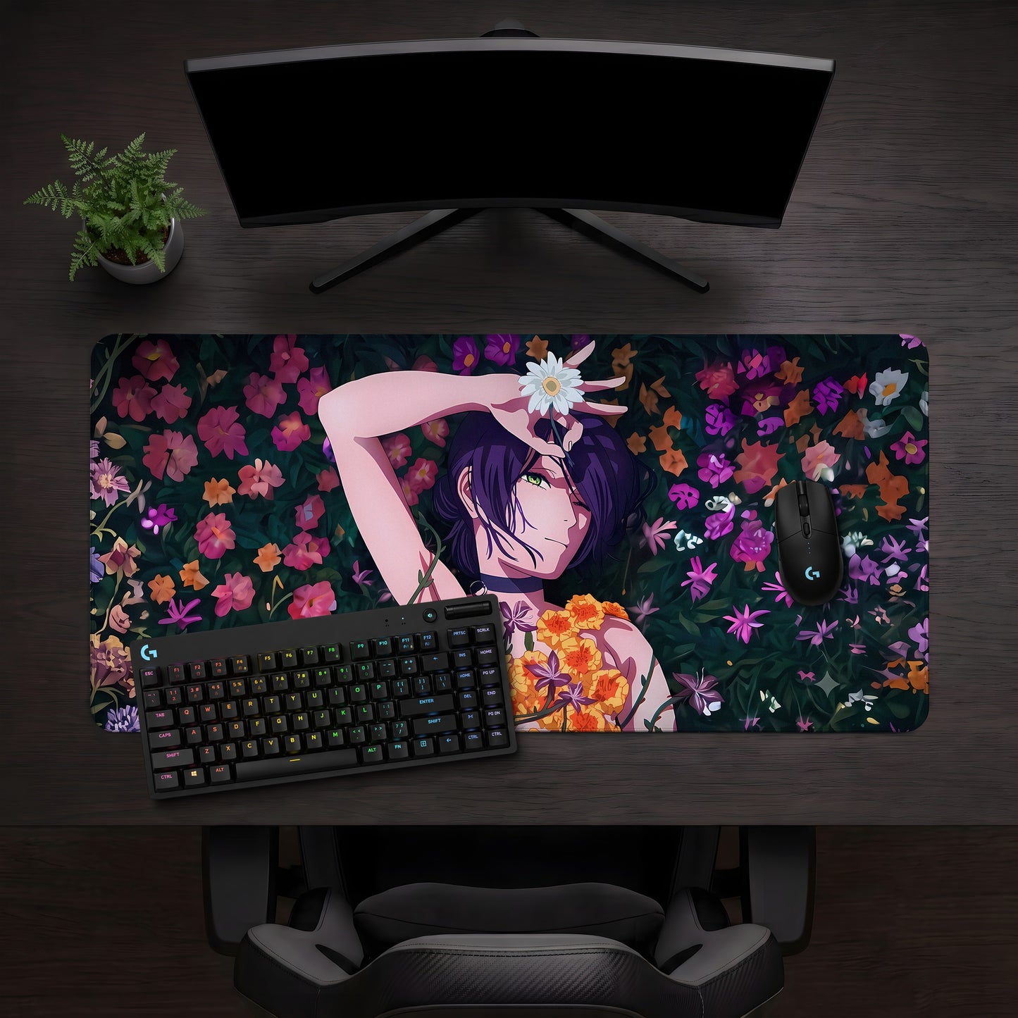 Reze Flower Garden Deskmat