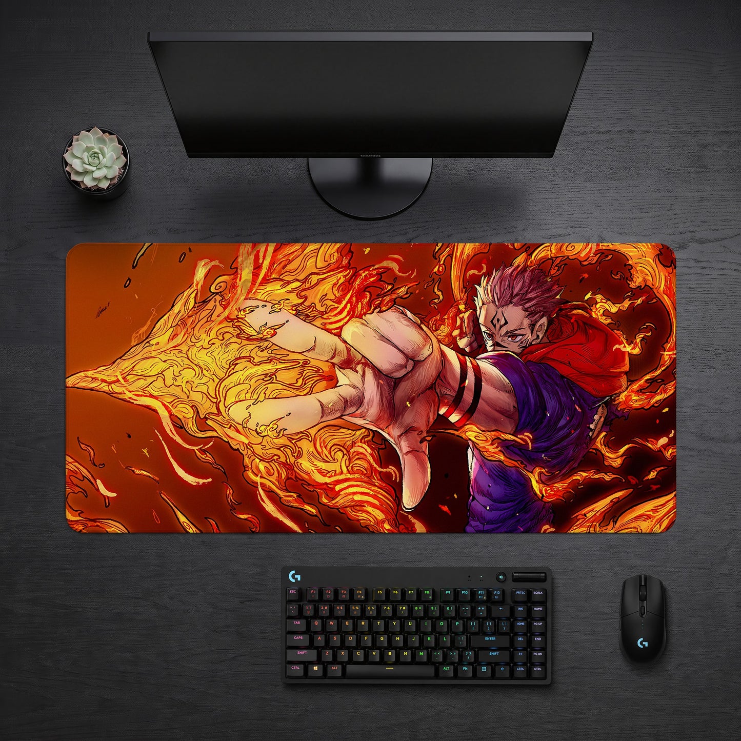 Sukuna Divine Flame Deskmat