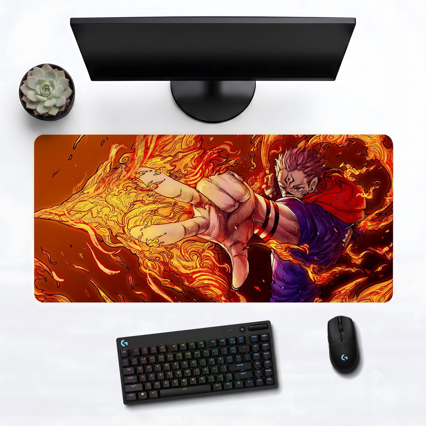 Sukuna Divine Flame Deskmat
