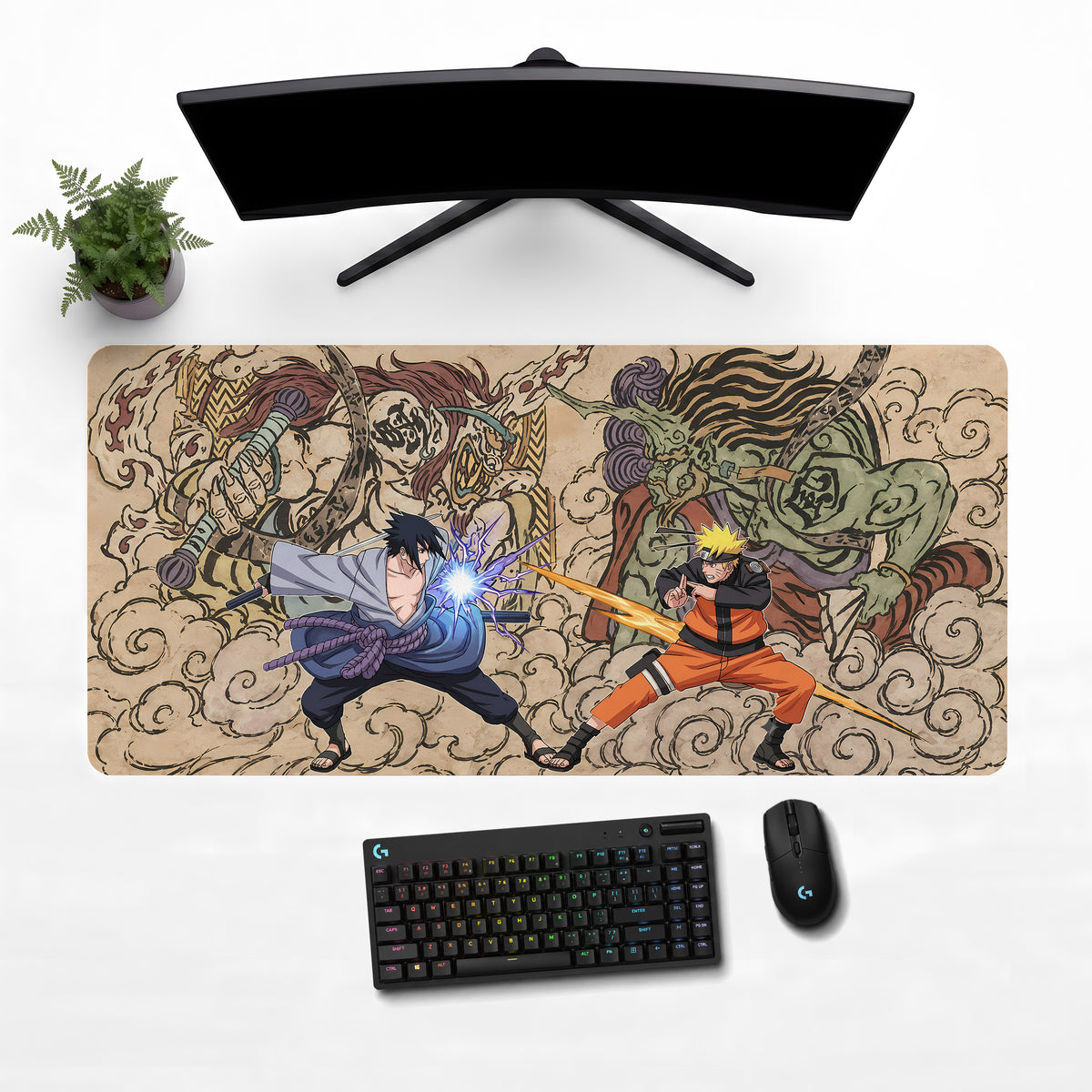 Naruto vs Sasuke Deskmat