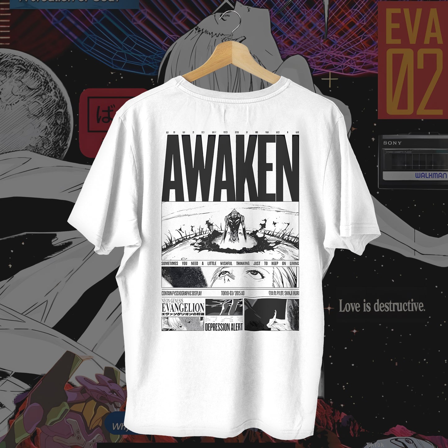 Evangelion Awaken Oversized Tee