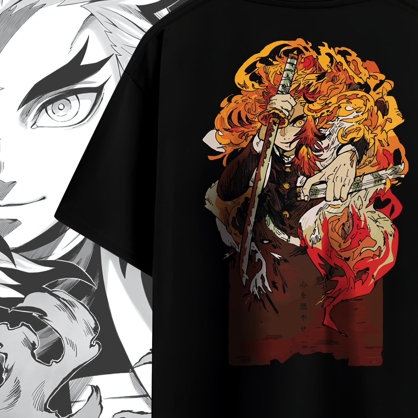 Rengoku "Set Your Heart Ablaze" Tee