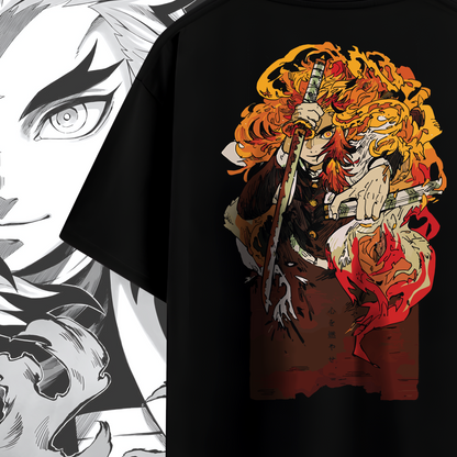 Rengoku "Set Your Heart Ablaze" Tee