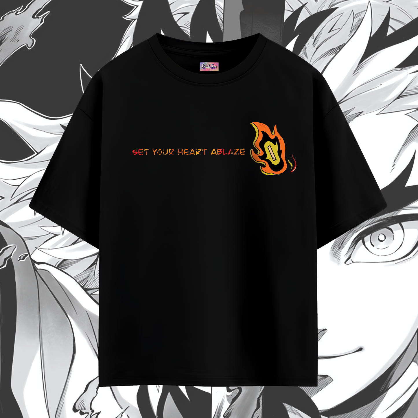 Rengoku "Set Your Heart Ablaze" Tee