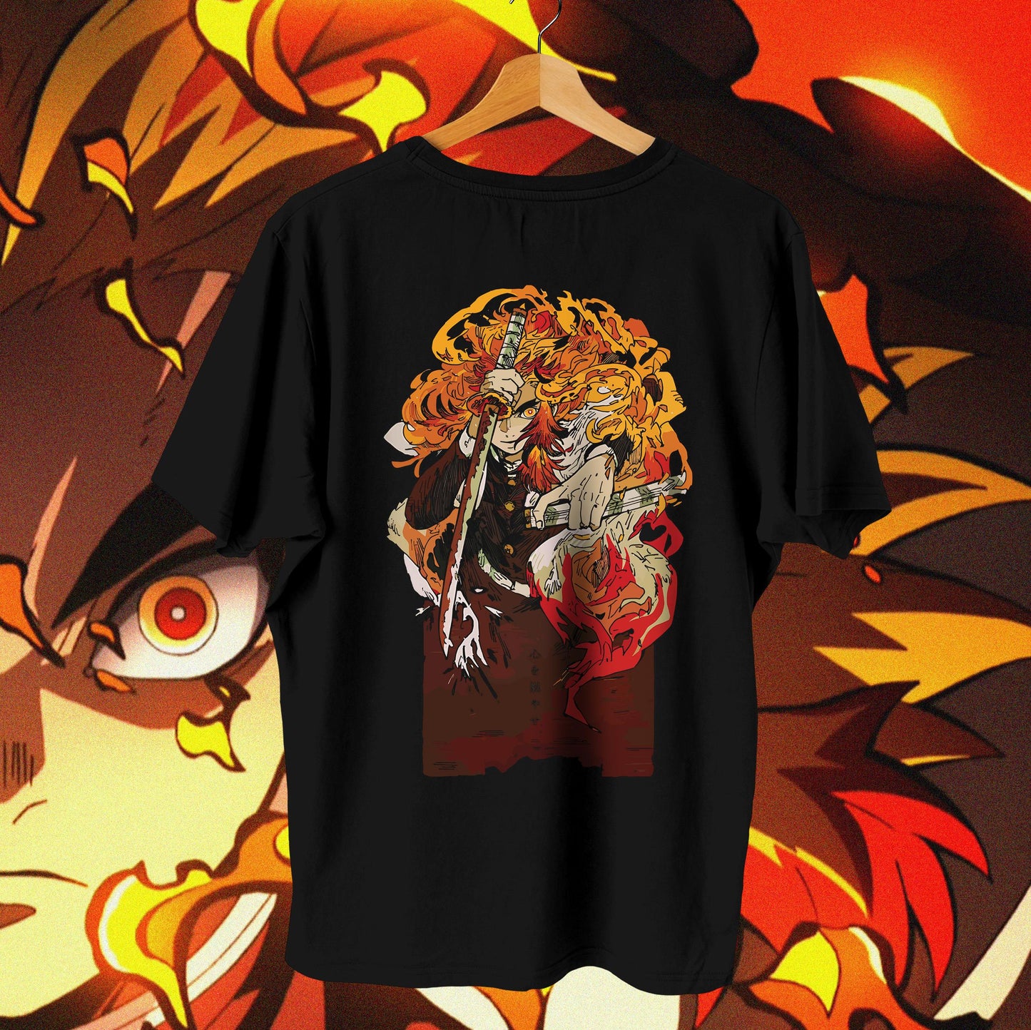 Rengoku Flames Oversized Tee