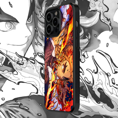 Rengoku Flames Mobile Glass Case