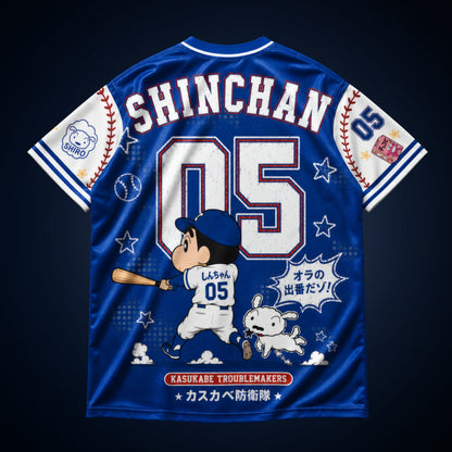 Shinchan Kasukabe Little League Oversized Jersey