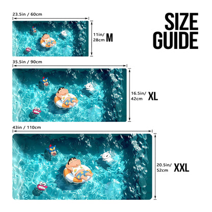 Shinchan Pool Party Deskmat