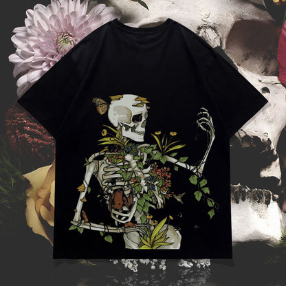 Skeleton/Flowers1 Oversized Tee