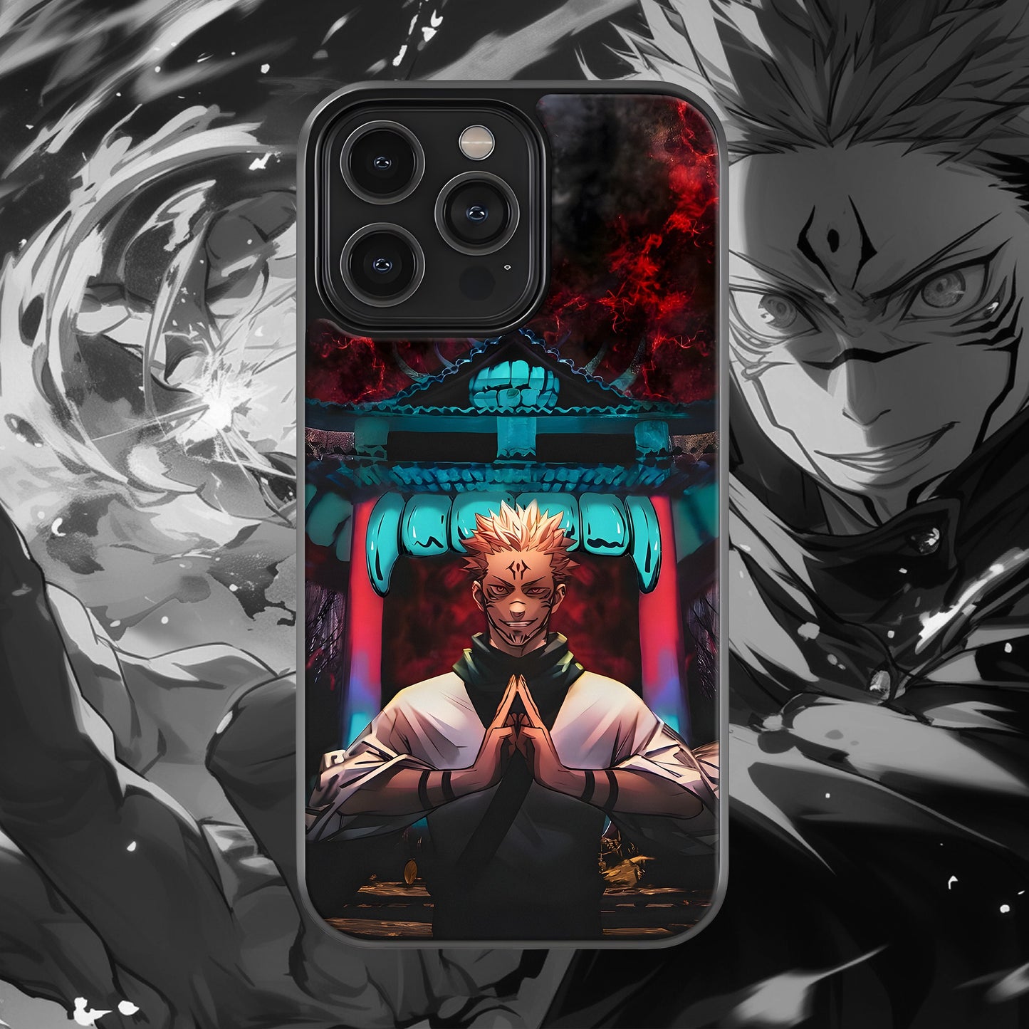 Sukuna Malevolent Shrine Mobile Glass Case